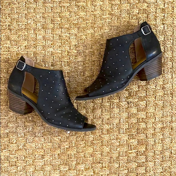 Lucky Brand Shoes - Lucky brand studded peep toe booties 7.5
